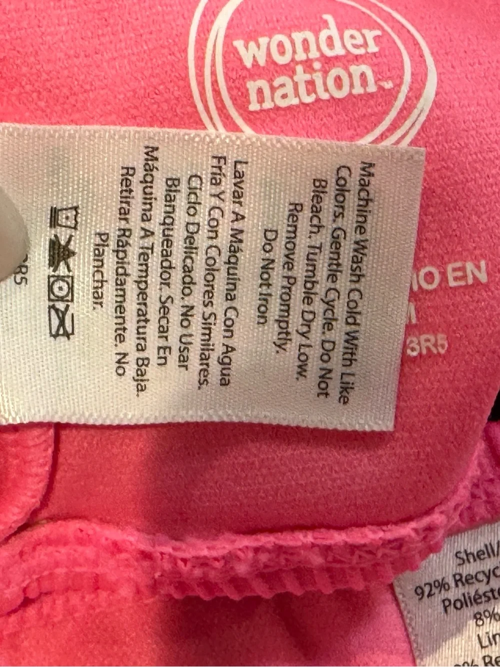 wonder nation Hot Pink Ruffle Two-Piece Girls Bikini Sz 8
